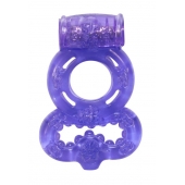 Фиолетовое эрекционное кольцо Rings Treadle с подхватом - Lola Games - в Балашихе купить с доставкой
