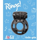 Черное эрекционное кольцо с вибрацией Rings Axle-pin - Lola Games - в Балашихе купить с доставкой