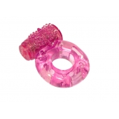 Розовое эрекционное кольцо с вибрацией Rings Axle-pin - Lola Games - в Балашихе купить с доставкой