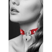 Красный чокер с замком в форме сердца - Bijoux Pour Toi - купить с доставкой в Балашихе