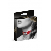 Красный узенький чокер с кольцом - Bijoux Pour Toi - купить с доставкой в Балашихе