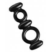 Двойное эрекционное кольцо Dual Stretch To Fit Cock and Ball Ring - XR Brands - в Балашихе купить с доставкой