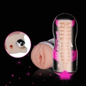 Мастурбатор-вагина Sex In A Can Vibra Vagina Tunnel - Lovetoy - в Балашихе купить с доставкой