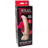 Телесная насадка REAL Standard с усиками на основании - 19 см. - LOVETOY (А-Полимер) - купить с доставкой в Балашихе