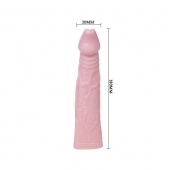 Телесная насадка с вибрацией Sex Expert - 18 см. - Sex Expert - в Балашихе купить с доставкой