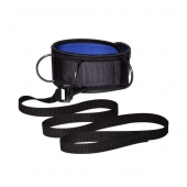 Чёрно-синий неопреновый ошейник с поводком - Sitabella - купить с доставкой в Балашихе