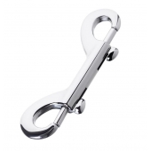 Серебристый двухсторонний карабин TOYFA Metal - ToyFa - купить с доставкой в Балашихе