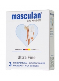 Ультратонкие презервативы Masculan Ultra Fine с обильной смазкой - 3 шт. - Masculan - купить с доставкой в Балашихе