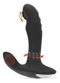 Черный вибромассажер простаты с функцией римминга Plug with Perineum Stimulator - 16,6 см. - Orion - в Балашихе купить с доставкой