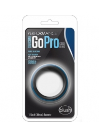 Черно-синее эрекционное кольцо Silicone Go Pro Cock Ring - Blush Novelties - в Балашихе купить с доставкой