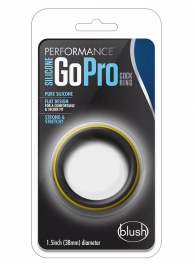 Черно-желтое силиконовое эрекционное кольцо Silicone Go Pro Cock Ring - Blush Novelties - в Балашихе купить с доставкой