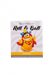 Стимулирующий презерватив-насадка Roll   Ball Banana - Sitabella - купить с доставкой в Балашихе