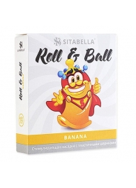 Стимулирующий презерватив-насадка Roll   Ball Banana - Sitabella - купить с доставкой в Балашихе