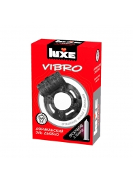 Чёрное эрекционное виброкольцо Luxe VIBRO  Африканский Эль Дьябло  + презерватив - Luxe - в Балашихе купить с доставкой