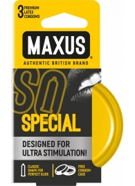 Презервативы с точками и рёбрами в железном кейсе MAXUS Special - 3 шт. - Maxus - купить с доставкой в Балашихе