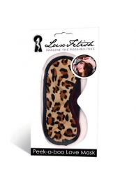 Леопардовая маска на глаза Peek-a-Boo - Lux Fetish - купить с доставкой в Балашихе