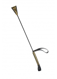 Черно-золотистый стек с хлопушкой из кожи - 62 см. - Sitabella - купить с доставкой в Балашихе