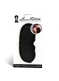 Черная маска на глаза Peek-a-Boo - Lux Fetish - купить с доставкой в Балашихе