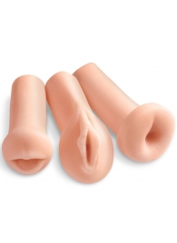 Комплект из 3 мастурбаторов All 3 Holes: вагина, анус, ротик - Pipedream - в Балашихе купить с доставкой