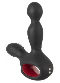 Черный вибромассажер простаты с нагревом и ротацией Prostate Plug - 14,5 см. - Orion - в Балашихе купить с доставкой