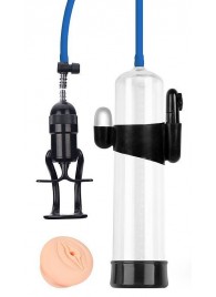 Прозрачная вакуумная вибропомпа Sex Expert с насадкой-вагиной - Sex Expert - в Балашихе купить с доставкой