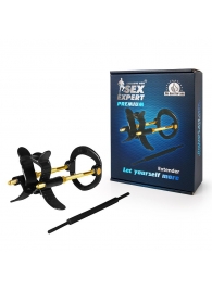 Черно-золотистый экстендер для пениса Sex Expert - Sex Expert - в Балашихе купить с доставкой