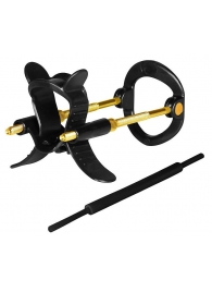 Черно-золотистый экстендер для пениса Sex Expert - Sex Expert - в Балашихе купить с доставкой