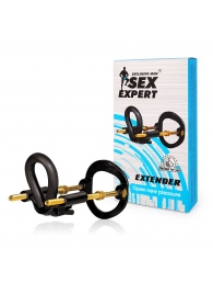 Черный экстендер-растяжитель пениса - Sex Expert - в Балашихе купить с доставкой