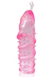 Закрытая рельефная насадка Crystal sleeve snakes в виде змеи с усиками - 14 см. - Erowoman-Eroman - в Балашихе купить с доставкой