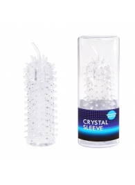 Закрытая рельефная насадка Crystal sleeve с усиками - 12 см. - Erowoman-Eroman - в Балашихе купить с доставкой