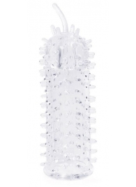 Закрытая рельефная насадка Crystal sleeve с усиками - 12 см. - Erowoman-Eroman - в Балашихе купить с доставкой