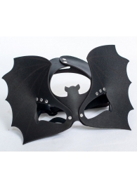 Черная кожаная маска на глаза  Летучая мышь - Sitabella - купить с доставкой в Балашихе