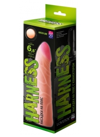 Фаллическая насадка на трусики харнесс - 17,5 см. - LOVETOY (А-Полимер) - купить с доставкой в Балашихе