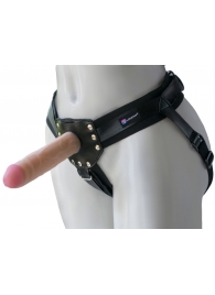 Черный пояс-трусики с двумя насадками  Экзотик-Linda  - 15,5 и 10,5 см. - LOVETOY (А-Полимер) - купить с доставкой в Балашихе