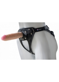 Черный пояс-трусики с насадкой  Soft-Принц  - 17 см. - LOVETOY (А-Полимер) - купить с доставкой в Балашихе