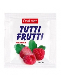 Пробник гель-смазки Tutti-frutti с малиновым вкусом - 4 гр. - Биоритм - купить с доставкой в Балашихе