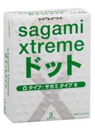 Презервативы Sagami Xtreme SUPER DOTS с точками - 3 шт. - Sagami - купить с доставкой в Балашихе