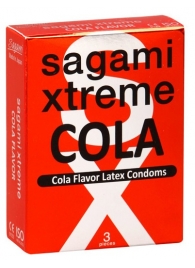 Ароматизированные презервативы Sagami Xtreme COLA - 3 шт. - Sagami - купить с доставкой в Балашихе