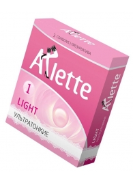 Ультратонкие презервативы Arlette Light - 3 шт. - Arlette - купить с доставкой в Балашихе