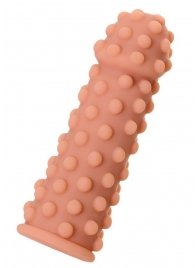 Телесная реалистичная насадка KOKOS Extreme Sleeve 02 с дополнительной стимуляцией - 12,7 см. - KOKOS - в Балашихе купить с доставкой