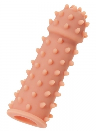 Телесная реалистичная насадка KOKOS Extreme Sleeve 03 с дополнительной стимуляцией - 12,7 см. - KOKOS - в Балашихе купить с доставкой