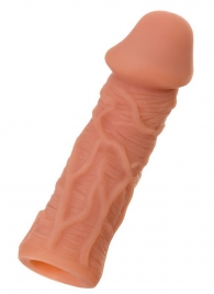 Телесная реалистичная насадка KOKOS Extreme Sleeve 05 с дополнительной стимуляцией - 12,7 см. - KOKOS - в Балашихе купить с доставкой