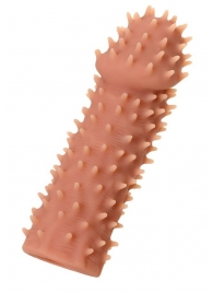 Телесная реалистичная насадка KOKOS Extreme Sleeve 07 с дополнительной стимуляцией - 12,7 см. - KOKOS - в Балашихе купить с доставкой