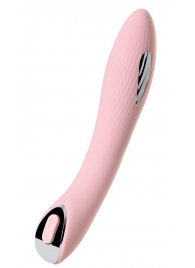 Розовый силиконовый вибратор с электростимуляцией TESLA G-POINT - 21 см. - ToyFa - купить с доставкой в Балашихе