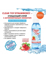 Очищающий спрей для игрушек CLEAR TOY Strawberry - 100 мл. - Биоритм - купить с доставкой в Балашихе