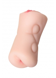 Телесный двусторонний мастурбатор Rich Fruit - вагина и анус - ToyFa - в Балашихе купить с доставкой