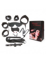 Большой игровой набор БДСМ: наручники, оковы, маска, кляп, плеть, ошейник с поводком, верёвка, зажимы для сосков - Notabu - купить с доставкой в Балашихе