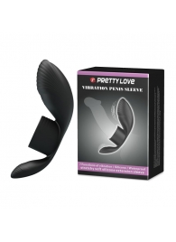 Черное кольцо на пенис с вибрацией Vibration Penis Sleeve - Baile - в Балашихе купить с доставкой