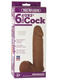 Насадка-мулат для трусиков Vac-U-Lock 6  ULTRASKYN Cock - 17,3 см. - Doc Johnson - купить с доставкой в Балашихе