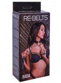 Черный поводок и чокер с кольцом Rada - Rebelts - купить с доставкой в Балашихе